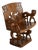 Carved Mahogany Chair, 1950s For Sale