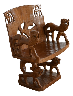 Carved Mahogany Chair, 1950s