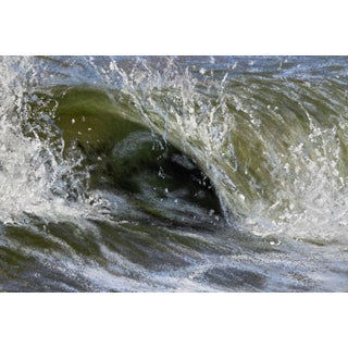 Ocean IV by Elena Degenhardt | Soft Pastel on Paper Depiction of a crashing ocean wave For Sale