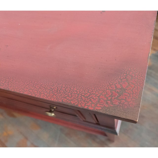 Late 20th Century Hickory Chair Company Red Sideboard Buffet Console Table For Sale - Image 9 of 12