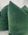 Transitional Forest Green Velvet 22" Pillows- a Pair For Sale - Image 3 of 4