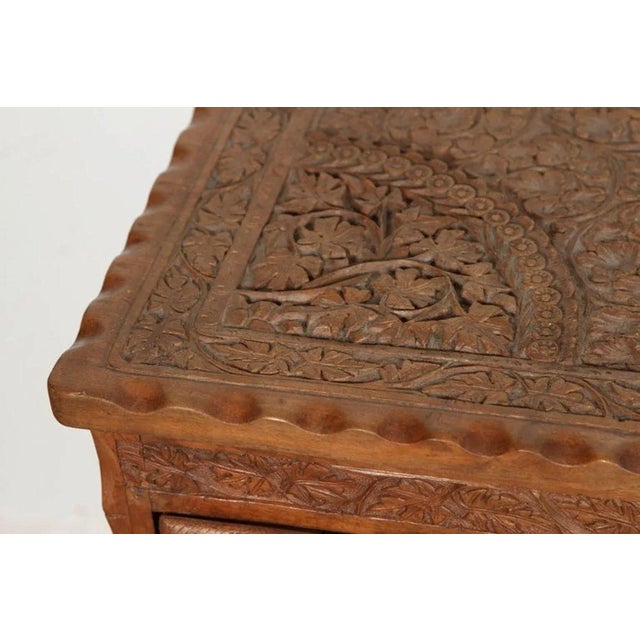 19th-Century Javanese Hand-Carved Wood Sideboard With Claw Feet For Sale - Image 9 of 12