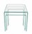 Transparent Pair of Italian Waterfall Glass Nesting Tables, 20th Century For Sale - Image 8 of 9