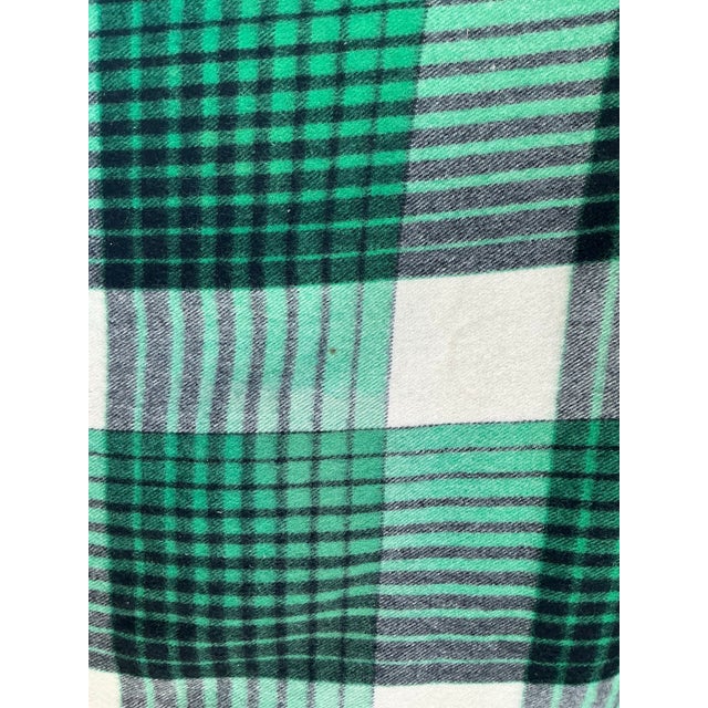 Vintage Wool Plaid Blanket For Sale - Image 10 of 12