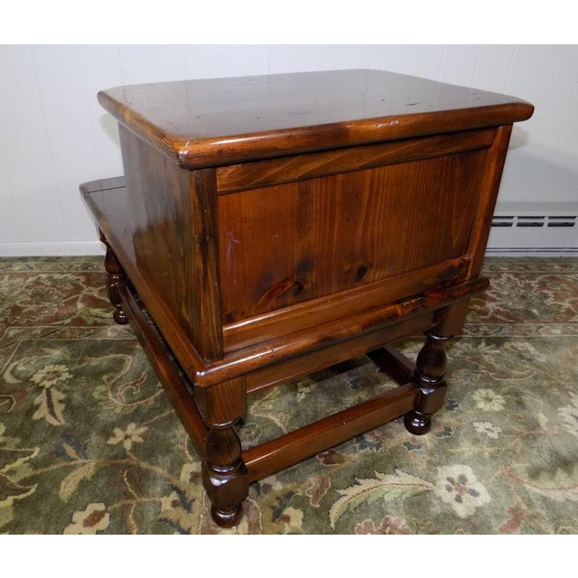 1970s Americana Ethan Allen Old Tavern Solid Pine End Table Chairish