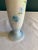 1920s Hand-Painted Blue Floral Pedestal Vase For Sale - Image 4 of 6