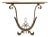 Iron + Marble French Art Deco Poillerat-Style Wall-Mounted Console Table For Sale