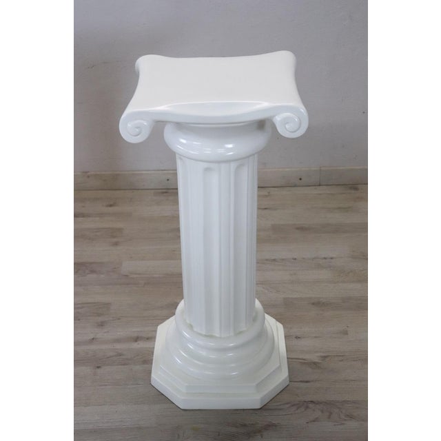 White Ceramic Column by Bassano For Sale - Image 9 of 11