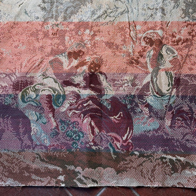 Large Antique French Rococo Style Pastoral Tapestry, 1890s For Sale - Image 4 of 14