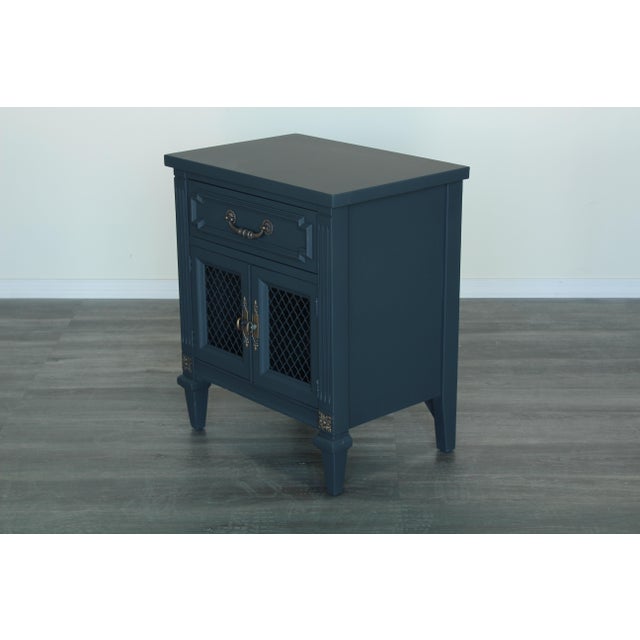 Pair of Mid Century Gray Painted Nightstands Chairish