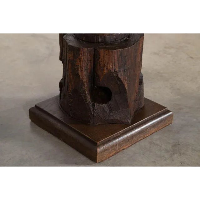 French Elm Corkscrew Side Table, 1900s For Sale - Image 6 of 14