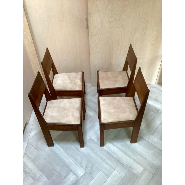 Art Deco Dining Chairs from L.O.V. Oosterbeek, 1920s, Set of 4 For Sale - Image 4 of 8