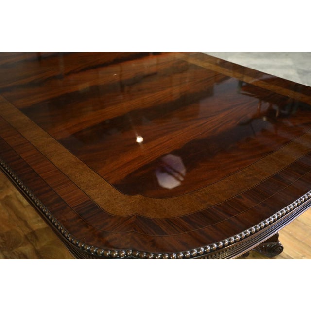 Traditional Large and Robust Neoclassical Mahogany Dining Table. American Empire or Regency Style Dining Table a Traditional Dining Room For Sale - Image 3 of 10