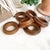 Elevate your dining experience with our Vintage MCM Teak Wood Napkin Rings, a stunning set of 6 that embodies the essence...