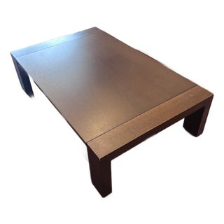 Italian Modern Low Coffee Table in Dark Oak (C. Early 2000s) For Sale
