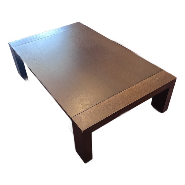 Italian Modern Low Coffee Table in Dark Oak (C. Early 2000s) For Sale