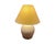 Vintage Mid Century Modern Pair of 1970s Postmodern Ceramic Table Lamps Shades Boho Hand Thrown Studio Pottery For Sale - Image 4 of 10