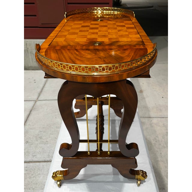 Maitland - Smith Paw Foot Mahogany Game Table From Maitland-Smith For Sale - Image 4 of 12