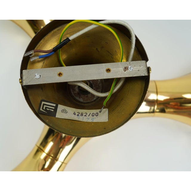 Mid-Century Modern Space Age Sputnik Gemini Ceiling Light in Gold-Colored Plastic from Cosack Leuchten, 1970s For Sale - Image 3 of 18