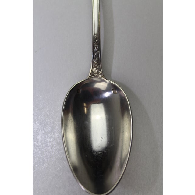 Metal Antique Solid Silver Soup Spoons, 1900s, Set of 12 For Sale - Image 7 of 8