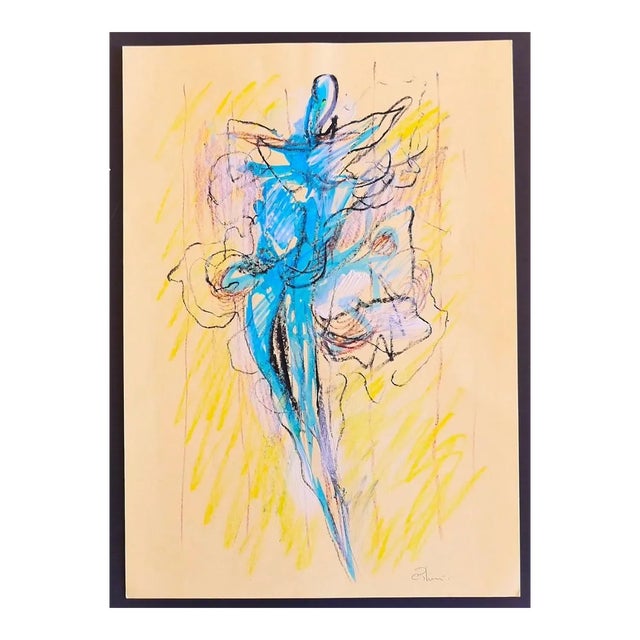 Claudio Palmieri, Abstract Figure, Mixed Media Drawing, 2016 For Sale