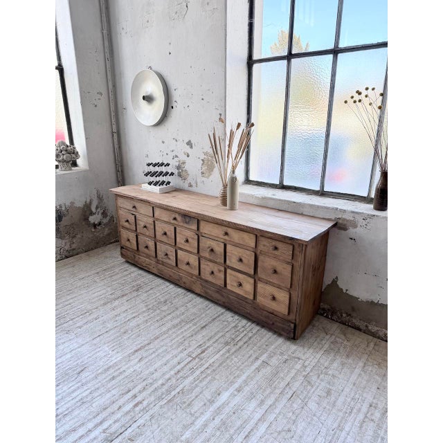 Vintage Pine Workshop Credenza, 1950s For Sale - Image 14 of 18