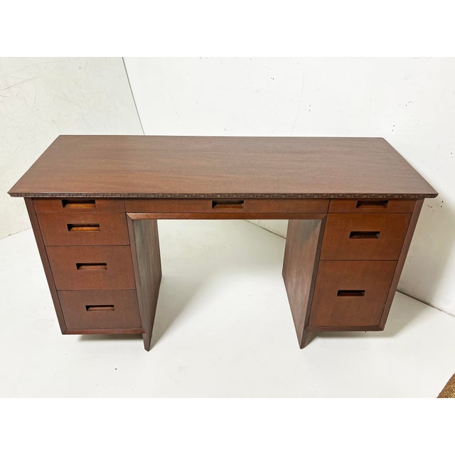 C. 1950s Frank Lloyd Wright Taliesen Writing Desk and Chair for Henredon For Sale - Image 10 of 18