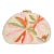 Berna Natural / Pink / Coral Dome Clutch For Sale
