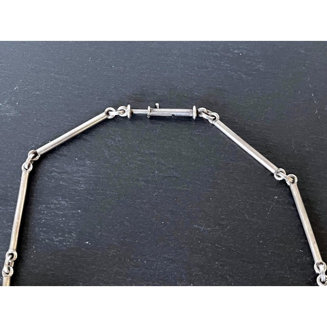 Vintage Sculptural Silver Necklace by Graziella Laffi For Sale - Image 9 of 12