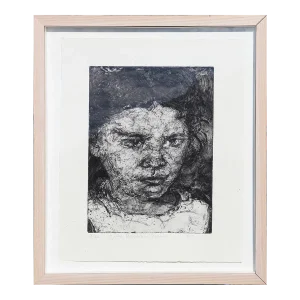 2009 Black and White Figurative Print of a Woman 9/20 by Beth Secor