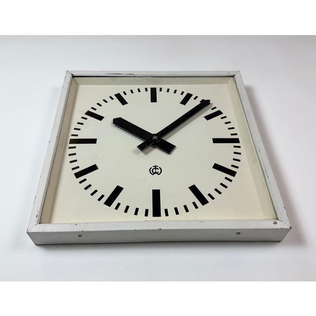 Large Vintage Industrial Station Wall Clock from CTW, 1960s For Sale - Image 6 of 18