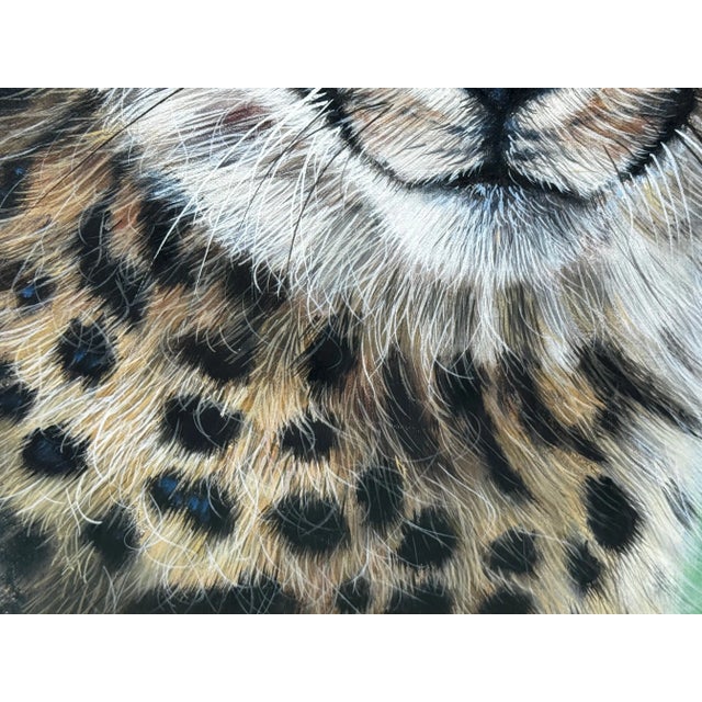 Brown Cheetah Cub Oil Portrait on Canvas Signed by Pip McGarry – Framed British Wildlife Portrait Art For Sale - Image 8 of 12