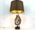 1970s Vintage Brass Agate Slice Table Lamp, 1970s For Sale - Image 5 of 11