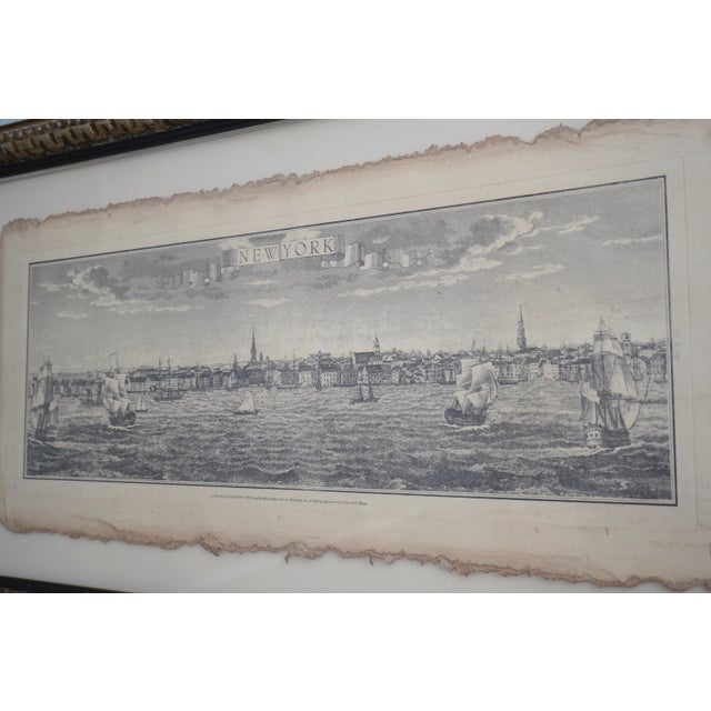 Sculpture Materials Panoramic Vintage New York Relief Mounted Engraving For Sale - Image 7 of 14