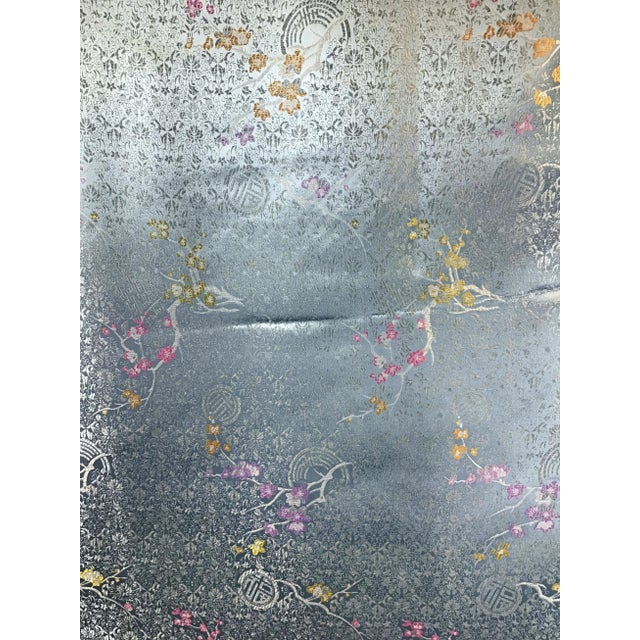 Textile Silk Rayon Double Jacquard Upholstery Fabric For Sale - Image 7 of 9