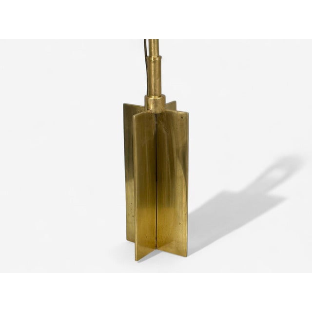 Pair of Jean Michel Frank Style, Mid-Century Modern, Bronze, Table Lamps, 1970s For Sale - Image 9 of 12