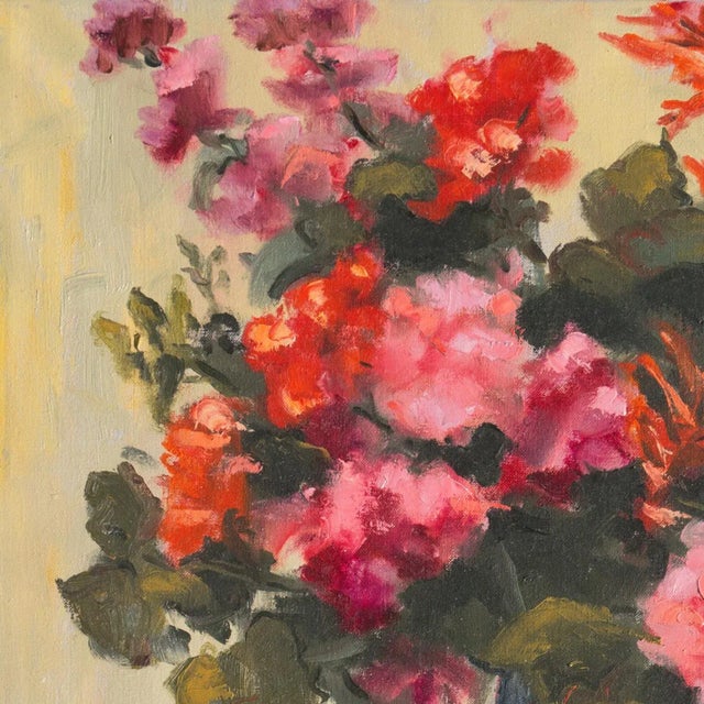 Signed lower left, 'Clifford Holmes' (American, 1876-1963) and created circa 1955. Titled, verso, 'Mixed Bouquet' and...