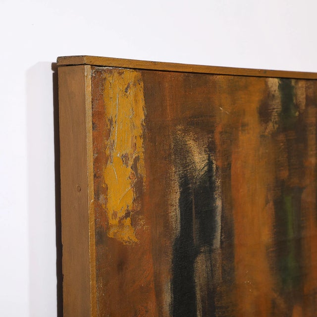 Modernist Untitled Color Field Oil Painting in Earth Tones by Herbert MacDonald For Sale - Image 4 of 12
