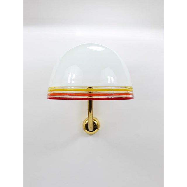 Febo Wall Lamps Sconces in Brass & Murano Glass by Roberto Pamio for Leucos, Italy, 1970s, Set of 2 For Sale - Image 16 of 18