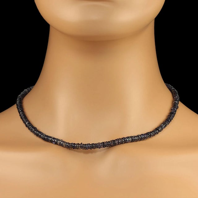 This is part of Chairish’s Costume Jewelry assortment. 18 Inches of lovely blue Iolite. Iolite is a trichroic gemstone...