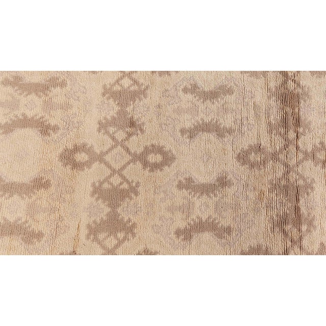 Doris Leslie Blau Vintage Spanish Beige Handmade Wool Rug For Sale - Image 4 of 9