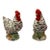 Vintage Japanese Bisque Barred Rock Hen Salt and Pepper Shakers, a Pair For Sale