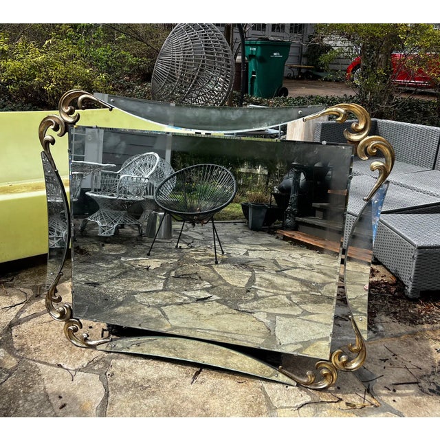 Large Hollywood Regency Style Mirror For Sale - Image 4 of 8