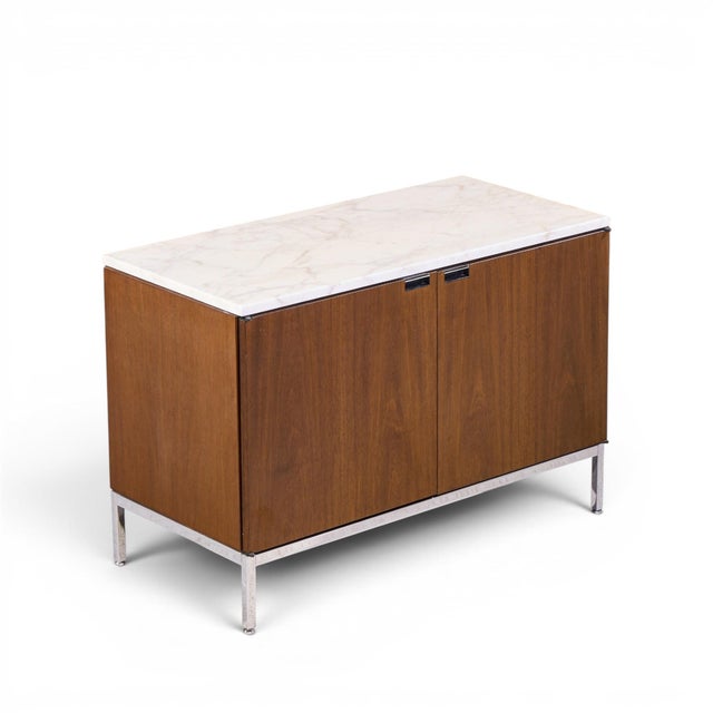 Brown Florence Knoll Mid Century Walnut and Marble Credenza For Sale - Image 8 of 8