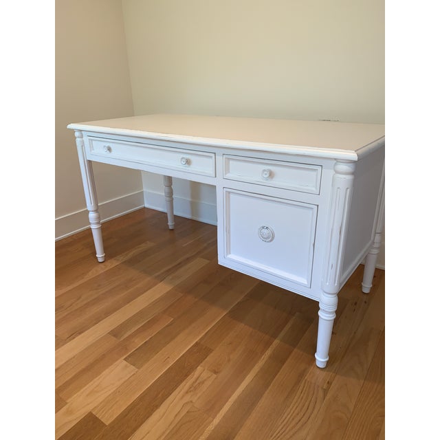 Pottery Barn White Writing Desk Chairish