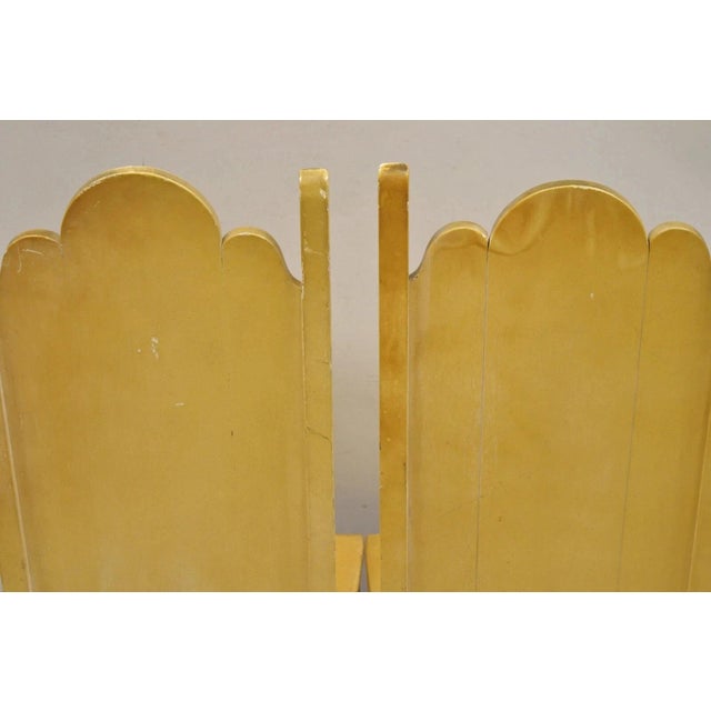 Vintage Gothic Renaissance Painted Hall Altar Console Table Chair Set - 4 Pc Set For Sale - Image 9 of 16