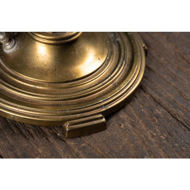 Metal Vintage Brass Sight Light Lamp For Sale - Image 7 of 10