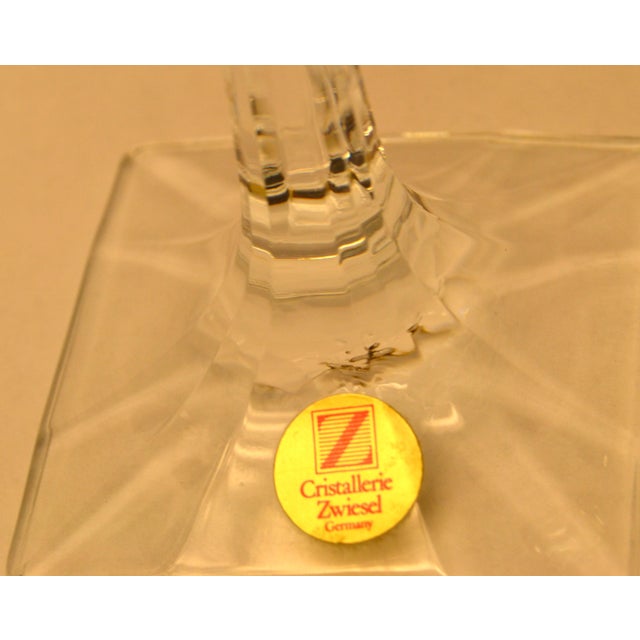 Glass Vintage Cristallerie Zwiesel Crystal Etched Flutes Champagne Glasses - Set 3 For Sale - Image 7 of 9