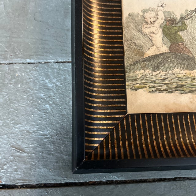 Rustic 19th Century Original Polar Bear Colored Etching For Sale - Image 3 of 5