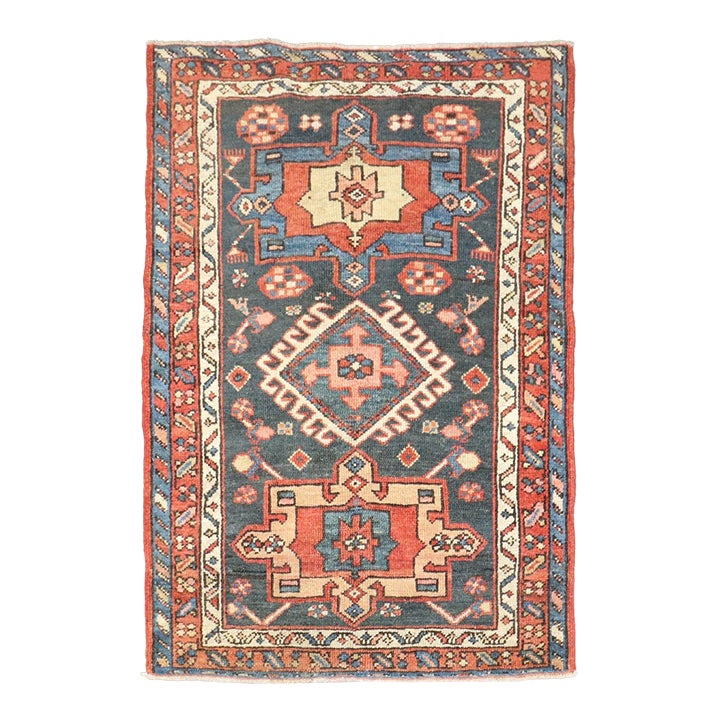 Small Antique Persian Heriz - 2'10